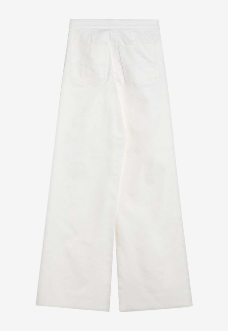 Max Mara Ruggero Wide-Leg Tailored Pants White RUGGEROCO/Q_MAXM-001