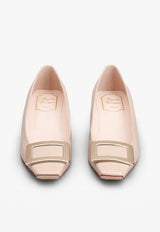 Roger Vivier Belle Vivier 45 Metal Buckle Pumps in Patent Leather RVW00600920D1PC211 C211 Blush