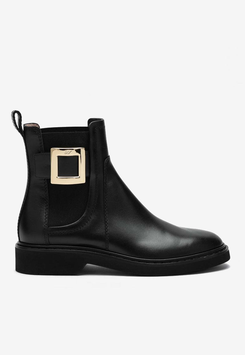 Roger Vivier Viv Rangers Ankle Boots Black