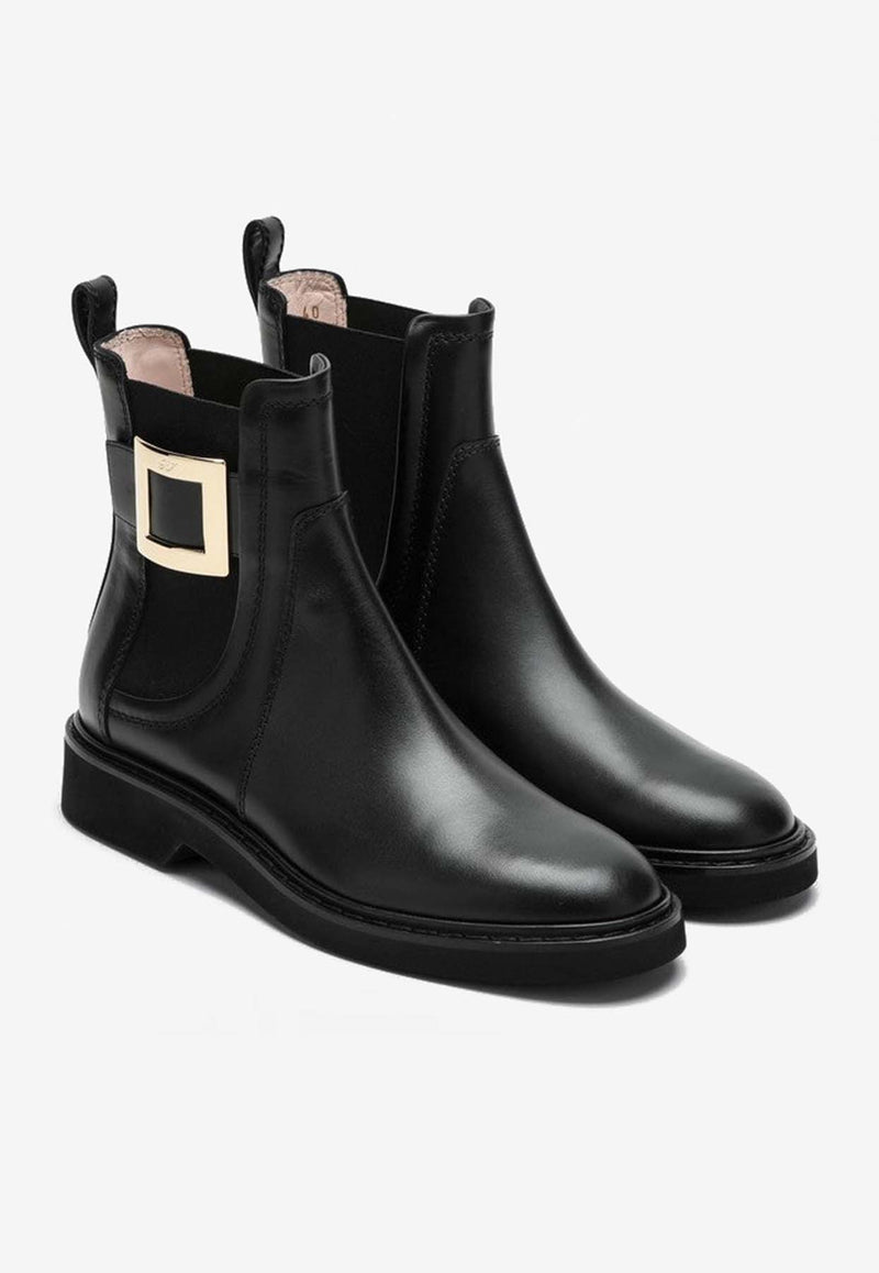 Roger Vivier Viv Rangers Ankle Boots Black