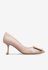 Roger Vivier Viv’ In The City 65 Pumps in Patent Leather RVW61830690D1PC211 C211 Blush