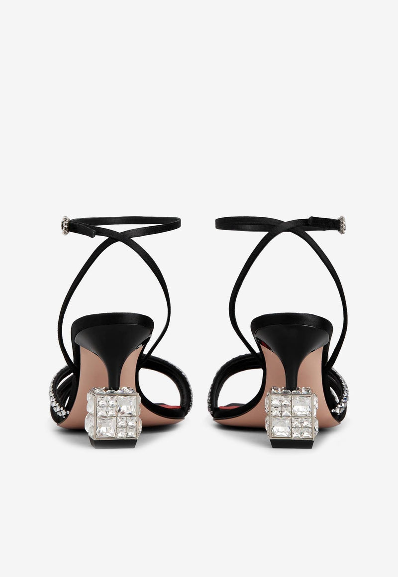 Roger Vivier Bling Cube 75 Crystal Embellished Sandals RVW64935460RS0B999 B999 Black