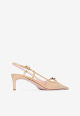 Roger Vivier Viv
 Canard 55 Slingback Pumps Beige RVW72237660CH5/Q_ROGVI-C209