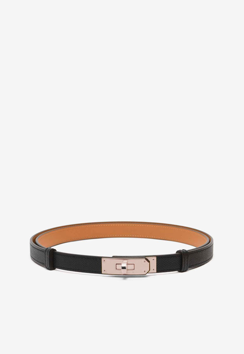 Kelly 18 Epsom Leather Belt with Rose Gold Buckle