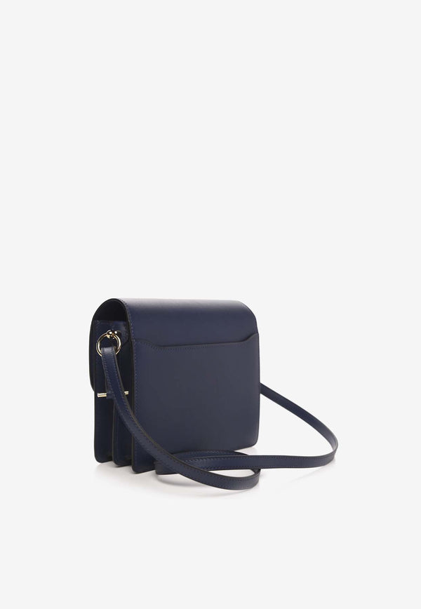 Hermès Mini Roulis 18 in Bleu Nuit Swift Leather with Permabrass Hardware