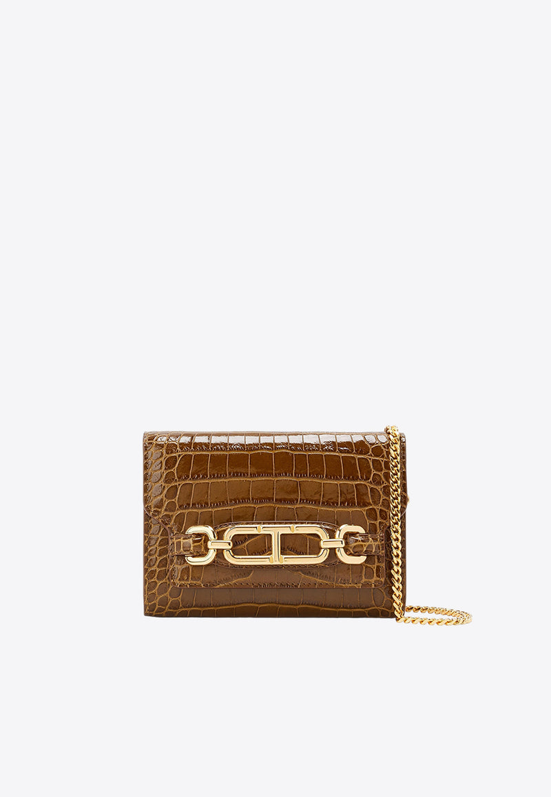 Tom Ford Mini Whitney Croc-Embossed Shoulder Bag S0457-LCL395X 1E015