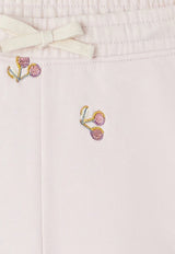 Bonpoint Girls Caroline Cherry Embroidered Shorts Pink S04GBEK00005-ACO/O_BONPO-125B