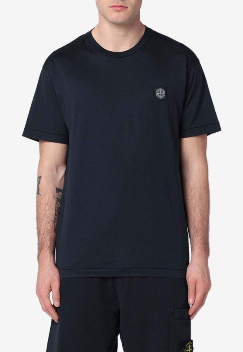 Stone Island Logo Patch Crewneck T-shirt Blue S152100039S0013/Q_STONE-V0020