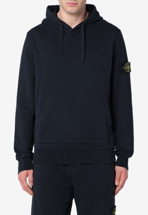 Stone Island Logo Patch Hooded Sweatshirt Blue S156100045S0051/Q_STONE-V0020