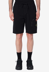 Stone Island Logo Patch Bermuda Shorts Black S156200002S0123/Q_STONE-V0029