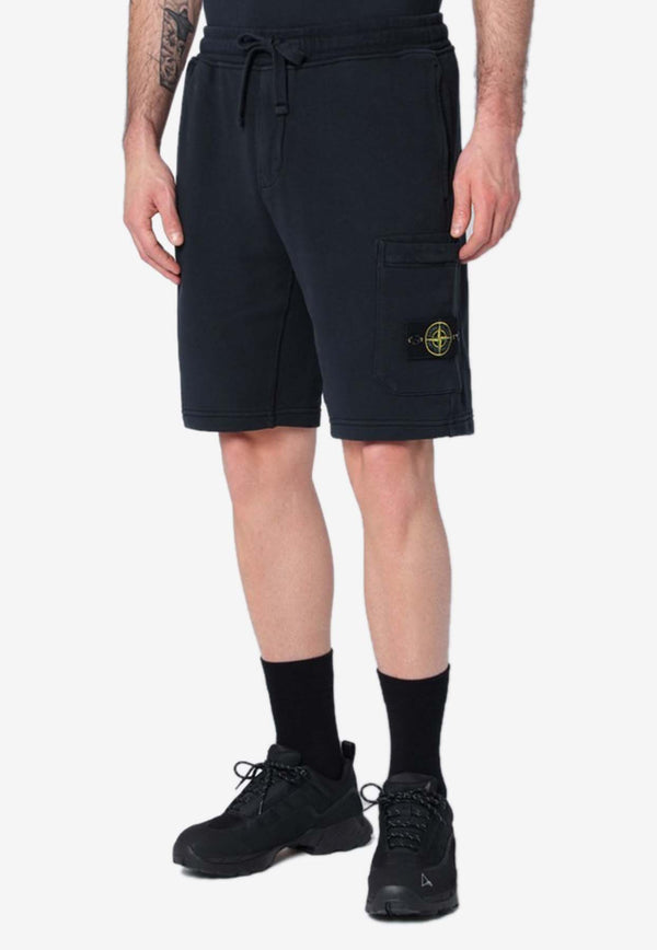 Stone Island Logo Patch Bermuda Shorts Black S156200002S0123/Q_STONE-V0029