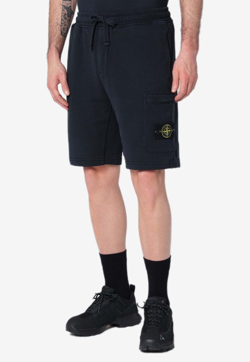 Stone Island Logo Patch Bermuda Shorts Blue S156200012S0051/Q_STONE-V0020