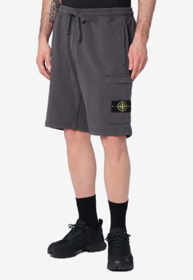 Stone Island Logo Patch Bermuda Shorts Gray S156200012S0051/Q_STONE-V0065