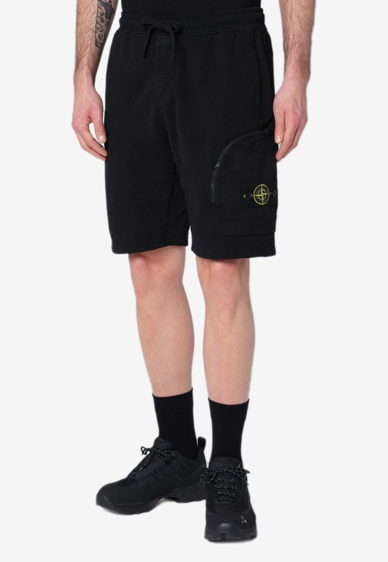 Stone Island Logo Patch Bermuda Shorts Gray S156200012S0051/Q_STONE-V0065