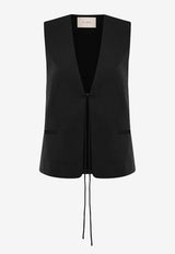 St. Agni Rouleau Wool Vest S24-201BLKBLACK