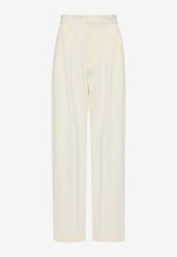 St. Agni Adjustable Pleated Pants S24-507MLKCREAM