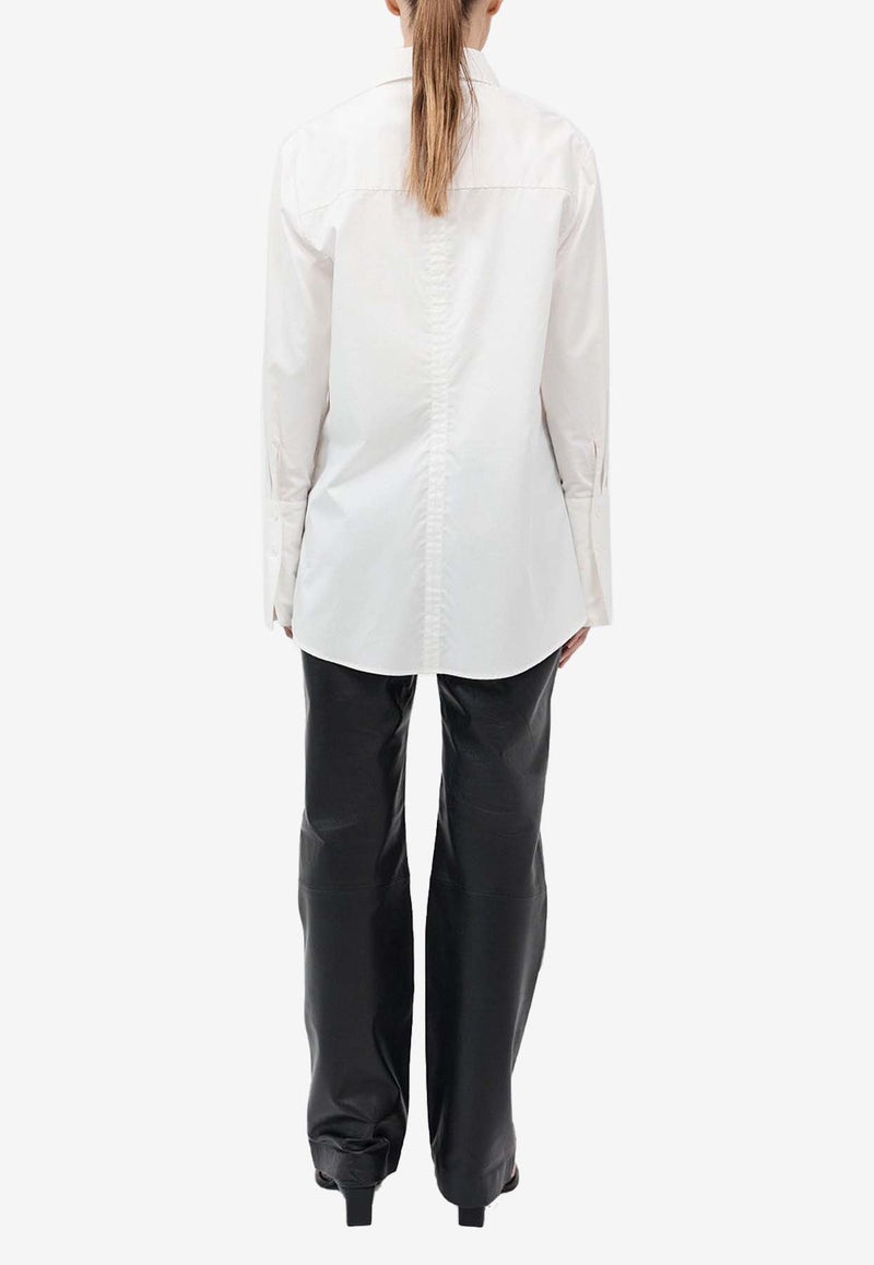 St. Agni Long-Sleeved Wrap Shirt S24-601WHTWHITE