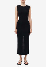 St. Agni Cut-Out Knit Midi Dress S24-905BLKBLACK