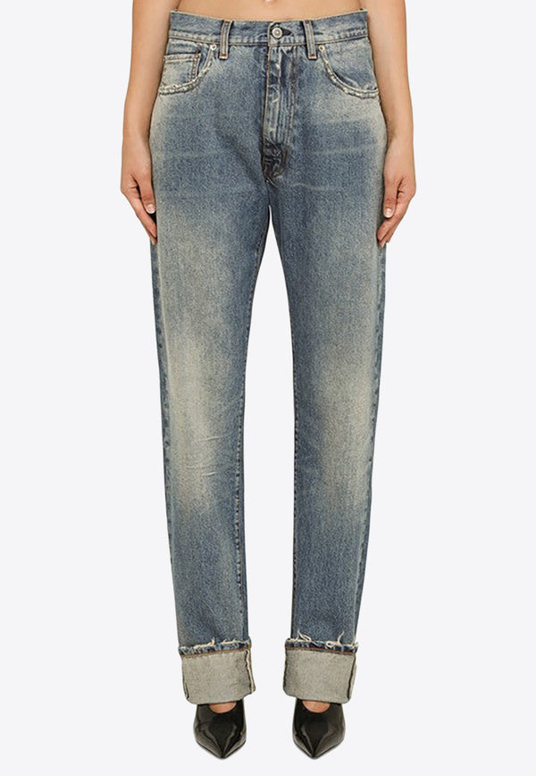 Maison Margiela Straight-Leg Distressed Jeans Light Blue S29LA0094S30561/N_MARGI-984