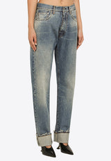 Maison Margiela Straight-Leg Distressed Jeans Light Blue S29LA0094S30561/N_MARGI-984