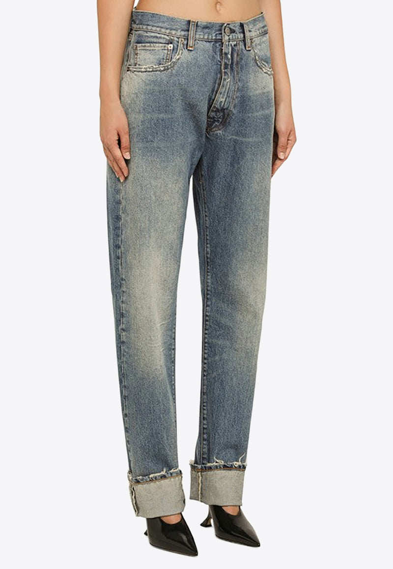 Maison Margiela Straight-Leg Distressed Jeans Light Blue S29LA0094S30561/N_MARGI-984