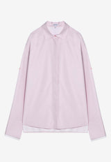 Loewe Long-Sleeved Poplin Shirt Pink S359Y05XBYCO/P_LOEW-3864