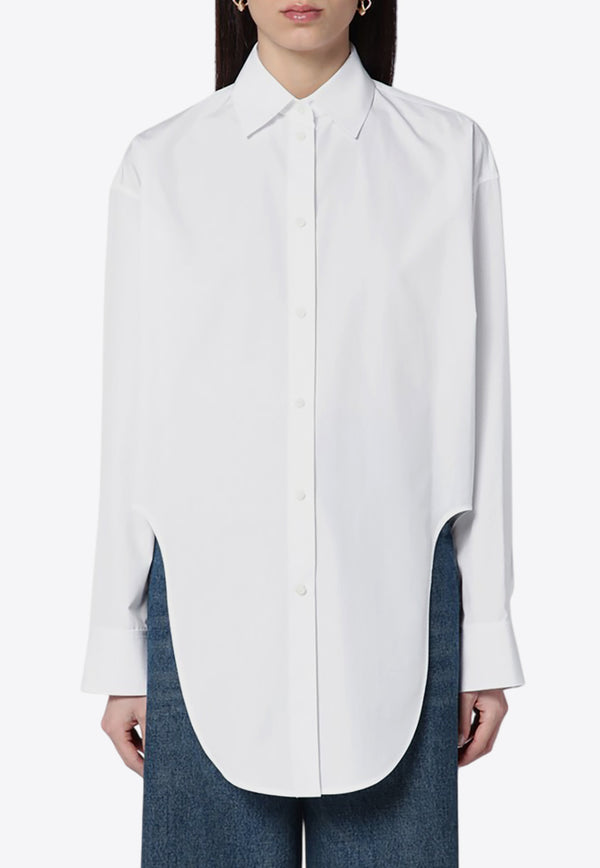 Loewe Asymmetrical Long-Sleeved Shirt White S359Y05XCVCO/Q_LOEW-2100