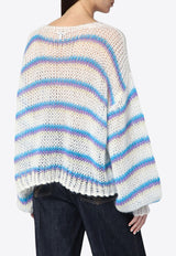 Loewe Anagram Logo Striped Mohair Sweater Multicolor S359Y14KGUWO/Q_LOEW-2016