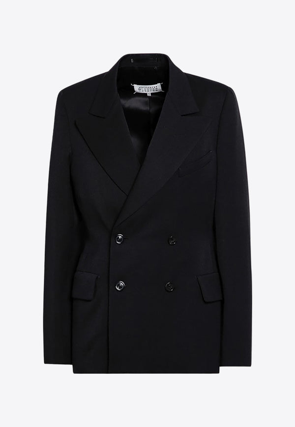 Maison Margiela Double-Breasted Wool Blazer Black S50BN0527M35032/P_MARGI-900