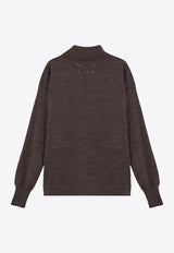 Maison Margiela Four Stitches Wool Turtleneck Sweater Brown S50HL0025M13061/P_MARGI-134M