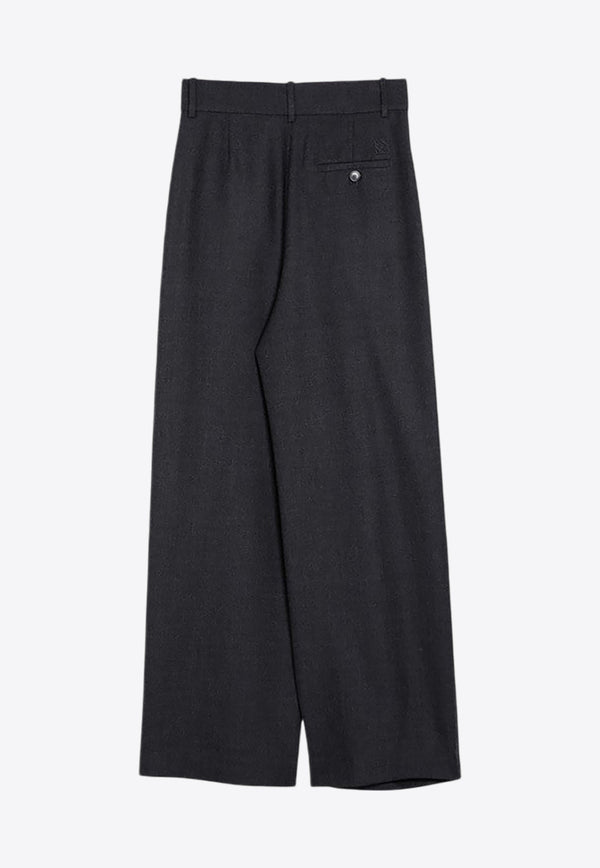 Loewe Wide-Leg Wrap Wool Pants Gray S540Y04XIGWO/P_LOEW-8472