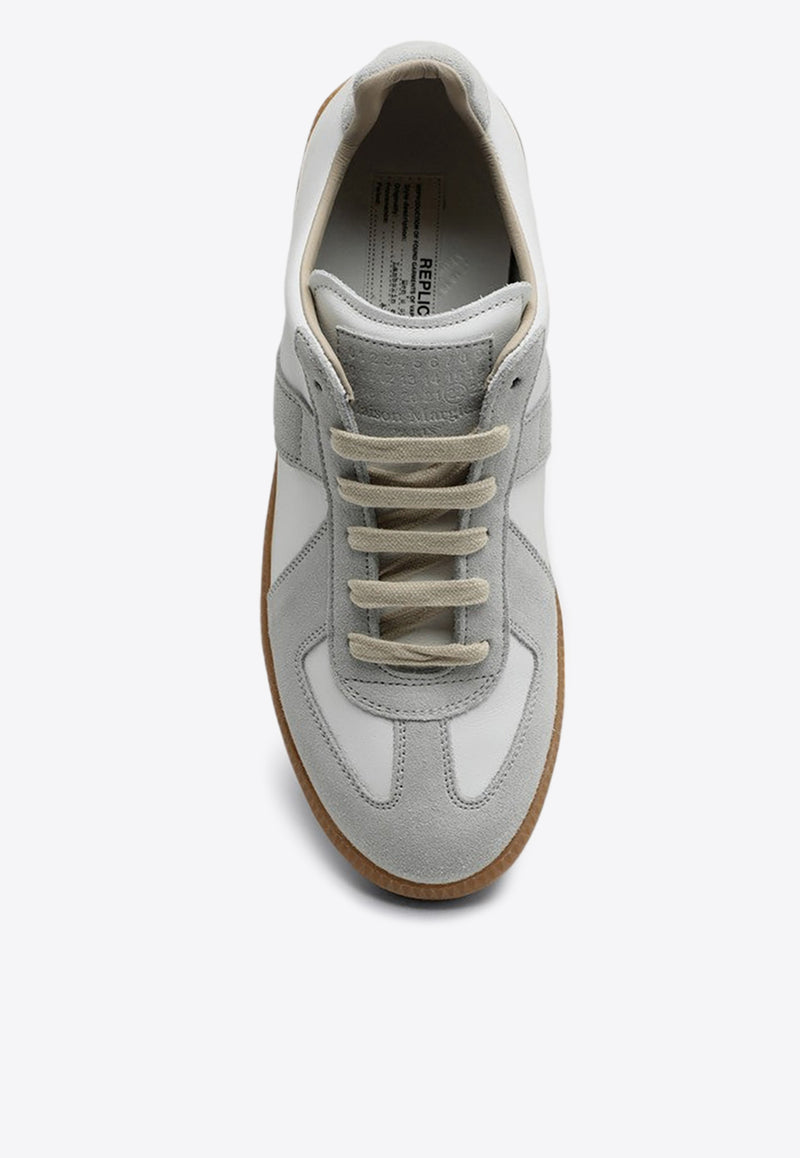 Maison Margiela Replica Leather and Suede Sneakers White S58WS0109P1895/P_MARGI-T1016