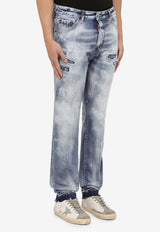 Dsquared2 Distressed Straight-Leg Jeans S71LB1388S30309/O_DSQUA-470