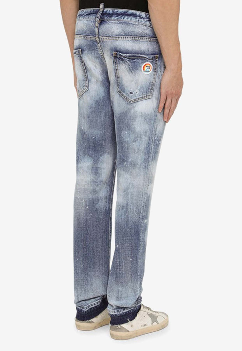 Dsquared2 Distressed Straight-Leg Jeans S71LB1388S30309/O_DSQUA-470