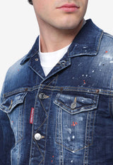 Dsquared2 Faded Denim Jacket Blue S74AM1563S30664/Q_DSQUA-470