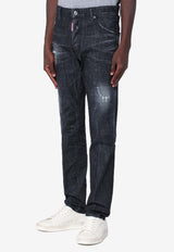 Dsquared2 Cool Guy Distressed Slim Jeans Black S74LB1578S30357/Q_DSQUA-900