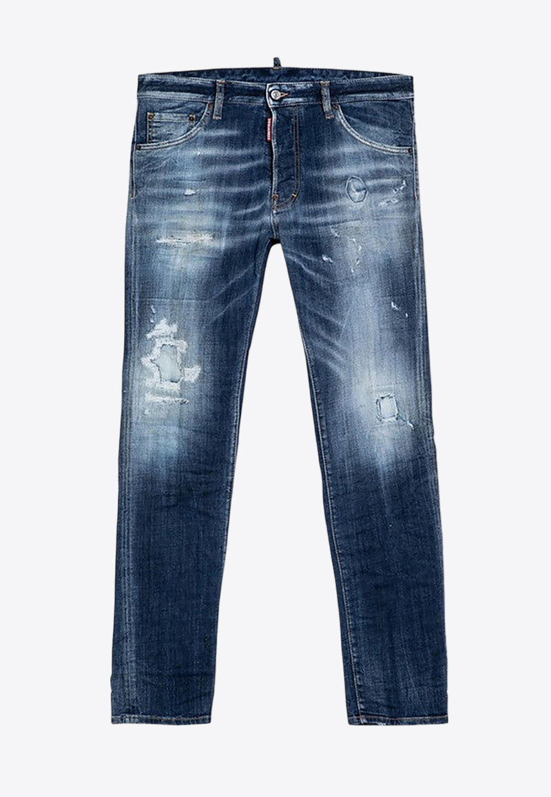 Dsquared2 Washed-Out Distressed Straight-Leg Jeans S74LB1585S30664/P_DSQUA-470