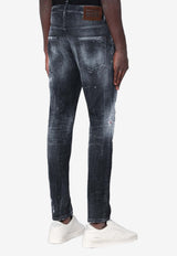 Dsquared2 Rocky Mountains Distressed Slim Jeans Black S74LB1638S30357/Q_DSQUA-900