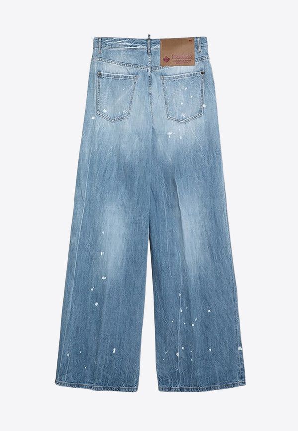 Dsquared2 Distressed Wide-Leg Jeans S75LB0951S30309/P_DSQUA-470