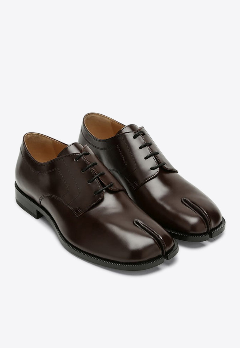 Maison Margiela Tabi Derby Shoes in Brushed Leather Brown S97WQ0052P3827/P_MARGI-T2264