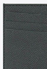 Maison Margiela Four-Stitch Grained Leather Cardholder Black SA1VX0009_P4745_T8013