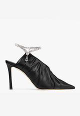 Jimmy Choo Sadia 95 Crystal-Embellished Pumps in Nappa Leather SADIA 95 NAP BLACK