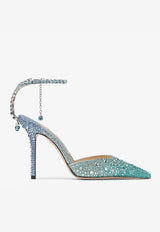 Jimmy Choo Saeda 100 Crystal Embellished Pumps SAEDA 100 ZPJ PEACOCK/SMOKE GREEN/SMOKY BLUE