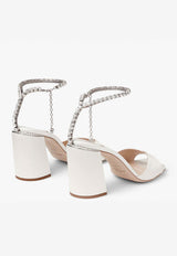 Saeda 85 Leather Sandals Jimmy Choo SAEDA S/BH 85 BGH IVORY/CRYSTAL