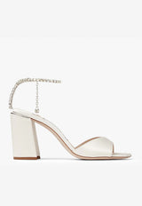 Saeda 85 Leather Sandals Jimmy Choo SAEDA S/BH 85 BGH IVORY/CRYSTAL