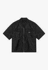 Prada Re-Nylon Short-Sleeved Shirt SC758OOO1WQ9/Q_PRADA-F0002