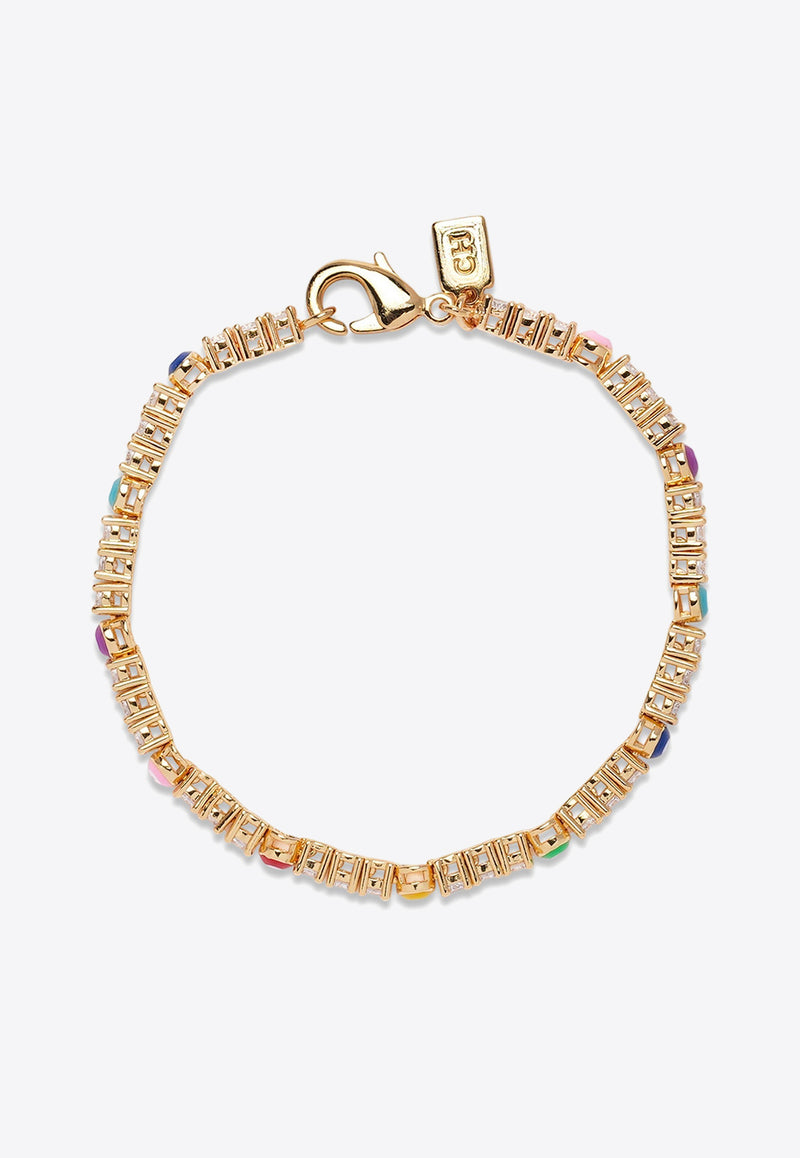 Crystal Haze Jewelry Serena X Evil Eye Crystal Embellished Bracelet Gold SERENAX EVIL EYE BRACELETMULTICOLOUR