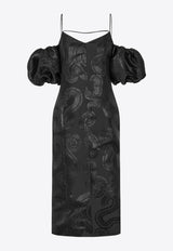 Stine Goya Ditta Off-Shoulder Midi Dress SG5400BLACK