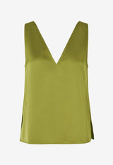 Stine Goya Elanor V-neck Sleeveless Top Green SG5860GREEN