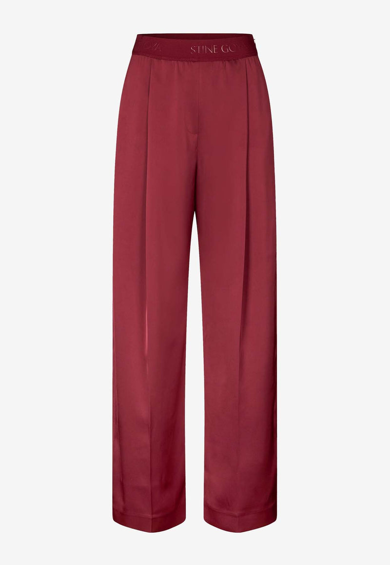 Stine Goya Ciara Wide-Leg Pants Burgundy SG5961RED